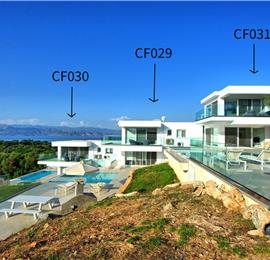 4 bedroom villa with pool & seaview, near Kassiopi, sleeps 9